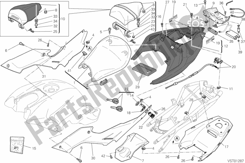 Wszystkie części do Siedzenie Ducati Streetfighter S USA 1100 2013